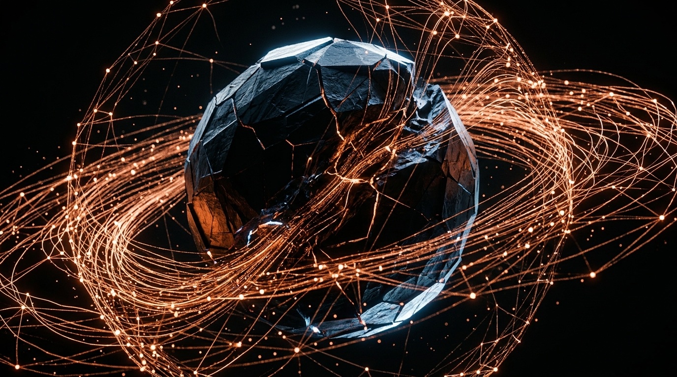 Abstract visualization of AI-driven programmatic media buying